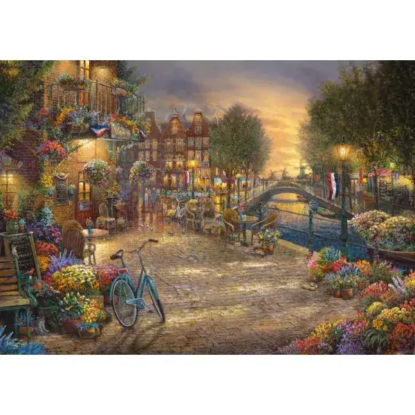 Schmidt Spiele Thomas Kinkade Studios: Amsterdam, 1.000 Teile Puzzle Super Sparpreis