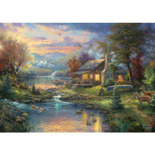 Schmidt Spiele Thomas Kinkade Studios: Nature's Paradise in der Nostalgie Metalldose, 500 Teile Puzzle Neueste Stile