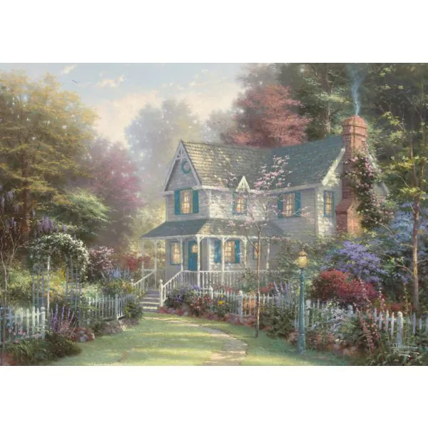 Schmidt Spiele Thomas Kinkade Studios: Victoria Garden II in der Nostalgie Metalldose, 500 Teile Puzzle Letzter Tag