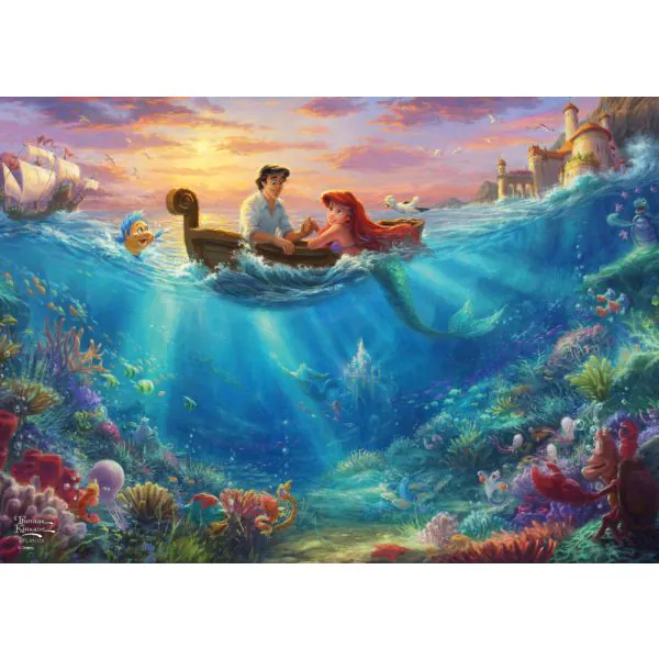 Schmidt Spiele Thomas Kinkade Studios: Disney - Arielle in der Nostalgie Metalldose, 500 Teile Puzzle Bis zu 50% Rabatt
