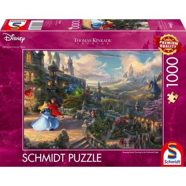 Schmidt Spiele Thomas Kinkade Studios: Disney Dreams Collections - Sleeping Beauty Dancing in the Enchanted Light, 1.000 Teile Puzzle Kostenloser Versand international