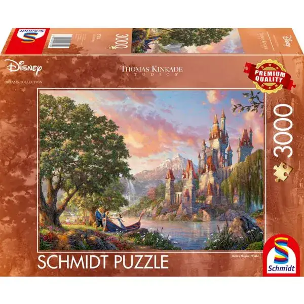 Schmidt Spiele Thomas Kinkade Studios: Disney Dreams Collections - Belle’s Magical World, 3.000 Teile Puzzle