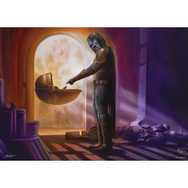 Schmidt Spiele Thomas Kinkade Studios: Star Wars The Mandalorian™ – Turning Point, 1.000 Teile Puzzle Im Verkauf