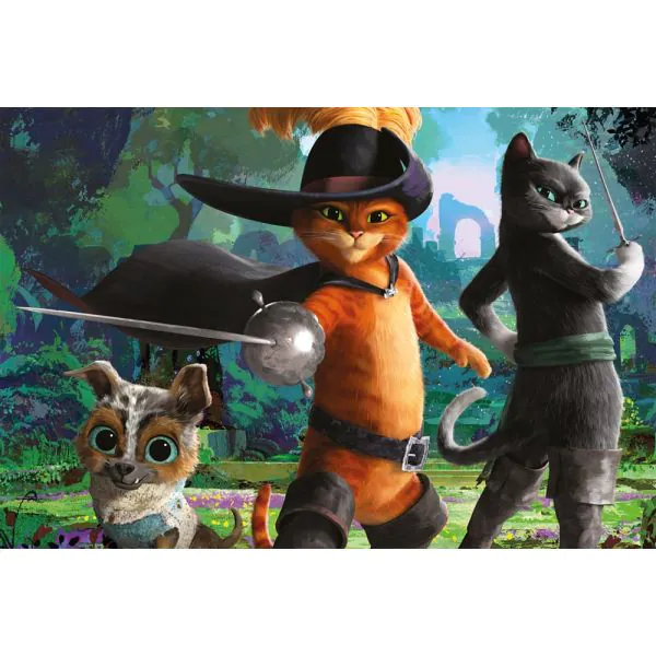 Schmidt Spiele Der gestiefelte Kater - Bereit für ein Gefecht, 200 Teile Kinderpuzzle zollfrei