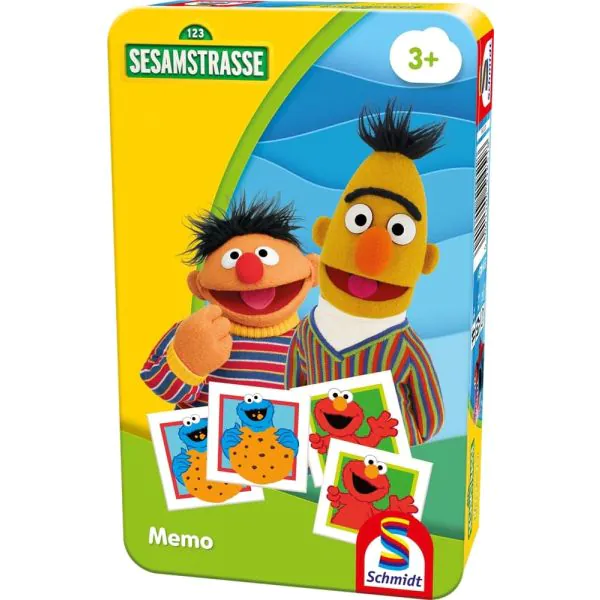 Schmidt Spiele Sesamstrasse®: Memo, Reisespiel in der Metalldose