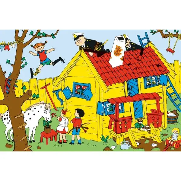 Schmidt Spiele Pippi™ Langstrumpf: Pippi und die Villa Kunterbunt, 150 Teile Kinderpuzzle im Angebot