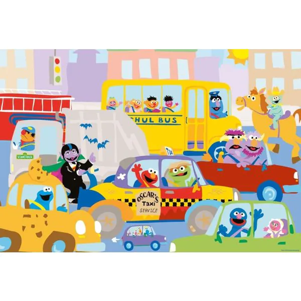 Schmidt Spiele Sesamstrasse®: Im Straßenverkehr, 100 Teile Kinderpuzzle Fabrikverkauf