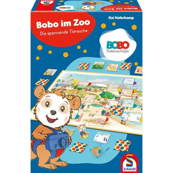 Schmidt Spiele Bobo Siebenschläfer: Bobo im Zoo – Die spannende Tiersuche, Kinderspiel