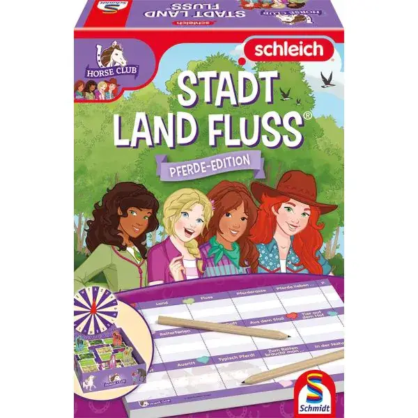 Schmidt Spiele Schleich ®: Horse Club - Stadt Land Fluss®, Kinderspiel Sonderangebot