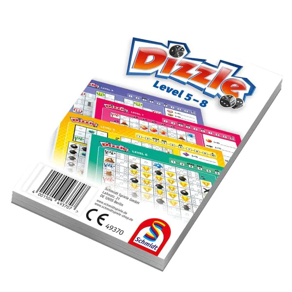Schmidt Spiele Dizzle, Level 5 bis 8, Zusatzblock (75 Blatt) Versandkostenfrei