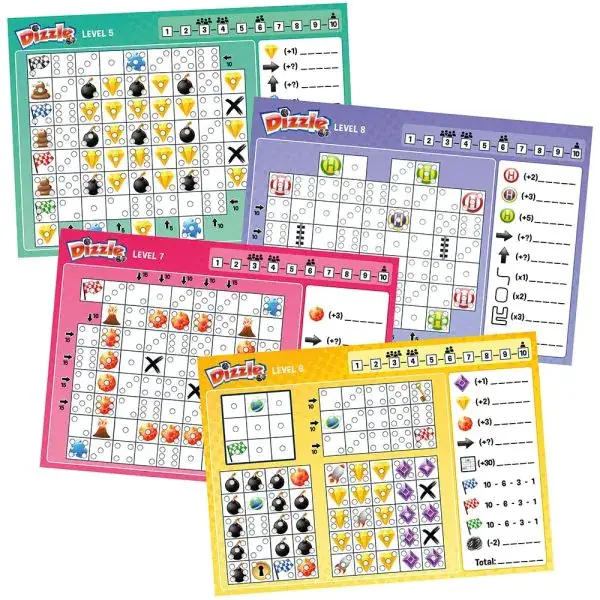 Schmidt Spiele Dizzle, Level 5 bis 8, Zusatzblock (75 Blatt) Versandkostenfrei