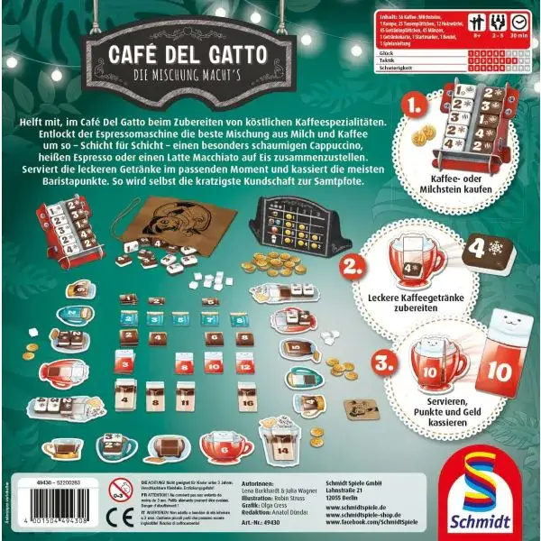 Schmidt Spiele Café Del Gatto, Familienspiel Große Rabatte