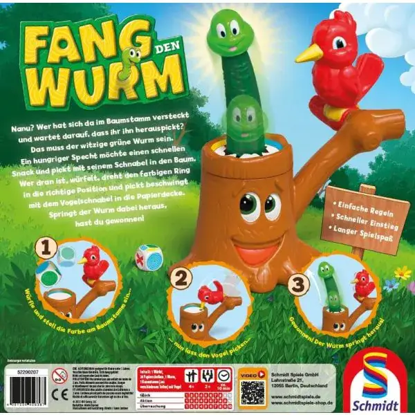 Schmidt Spiele Fang den Wurm, Kinderspiel Neuheiten