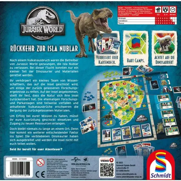 Schmidt Spiele Jurassic World: Rückkehr zur Isla Nublar, Familienspiel Super Sparpreis