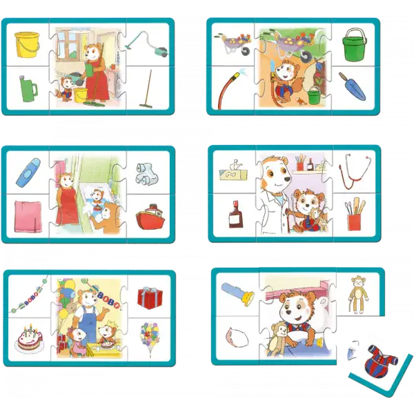 Schmidt Spiele Bobo Siebenschläfer, Was gehört wozu? Letzte 2 Tage