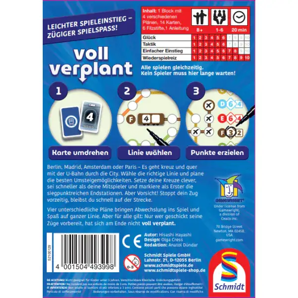 Schmidt Spiele Voll verplant Zeitbegrenzte Promotion