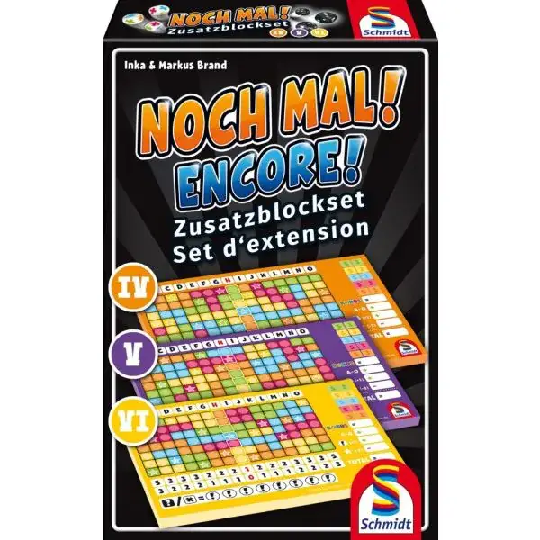 Schmidt Spiele Noch mal! - Zusatzblöcke (Nr. IV, V, VI) - Set in einer Schachtel (3 Zusatzblöcke mit jeweils 75 Blatt)