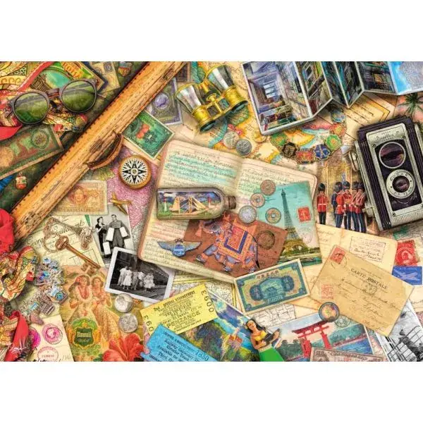 Schmidt Spiele Aimee Stewart: Aufgetischt: Reise-Erinnerungen, 1.000 Teile Puzzle Saisonschlussverkauf