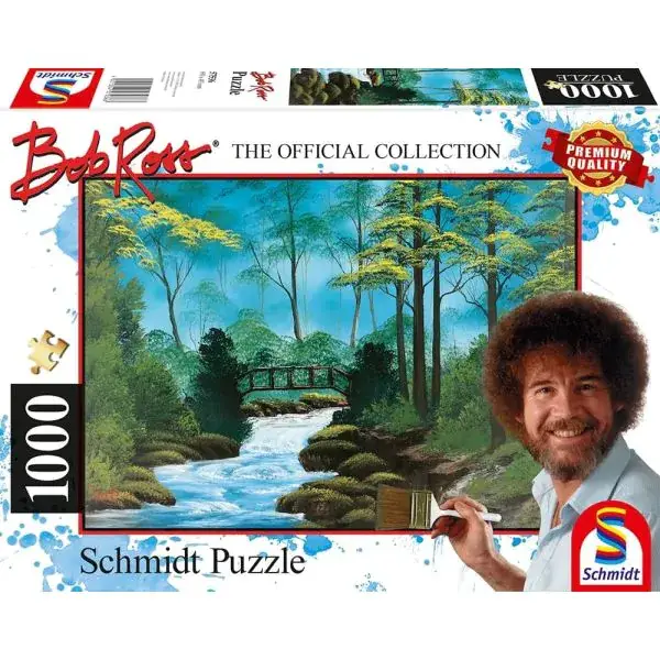 Schmidt Spiele Bob Ross: Abgelegene Brücke, 1.000 Teile Puzzle