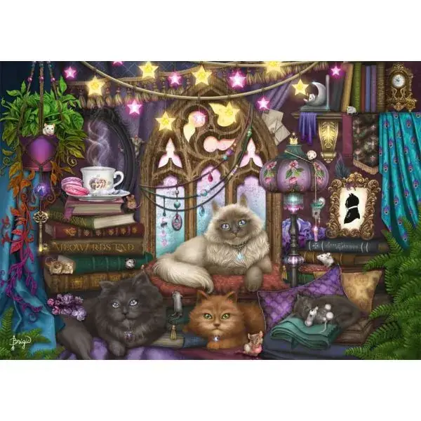 Schmidt Spiele Brigid Ashwood: Afternoon Tea mit Katzen, 1.000 Teile Puzzle Blitzangebot