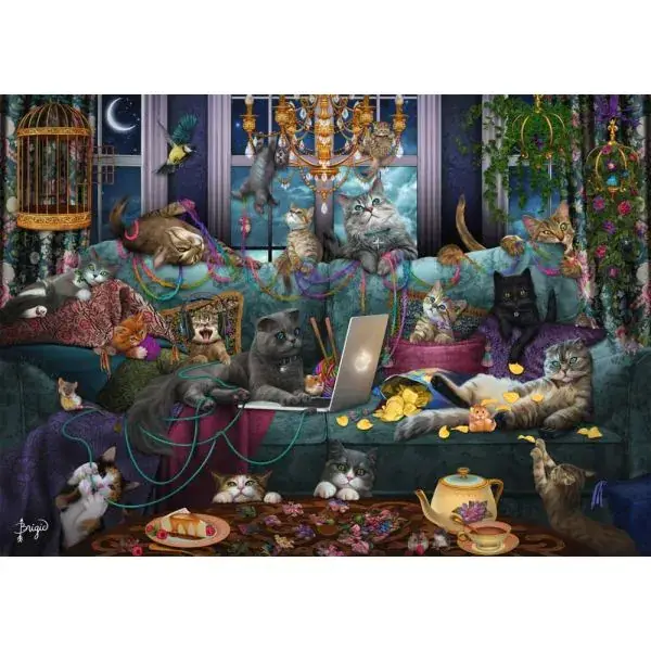 Schmidt Spiele Brigid Ashwood: Katzen in Quarantäne, 1.000 Teile Puzzle Große Rabatte