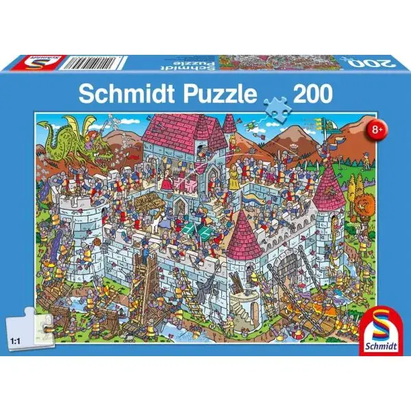 Schmidt Spiele Blick in die Ritterburg, 200 Teile Kinderpuzzle