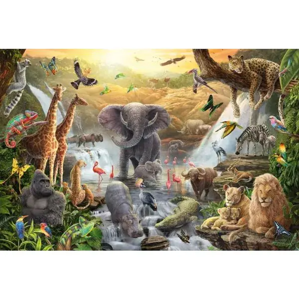Schmidt Spiele Tiere in Afrika, 60 Teile Kinderpuzzle Räumungsverkauf
