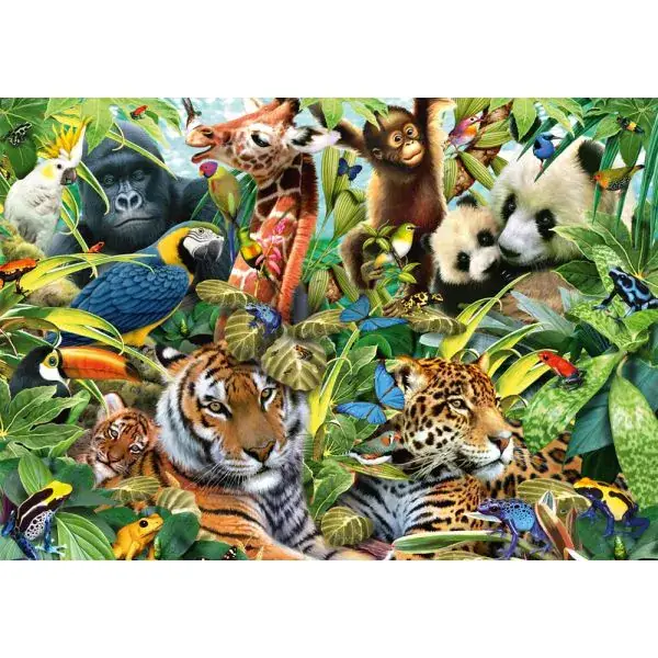 Schmidt Spiele Kunterbunte Tierwelt, 1.500 Teile Puzzle Tägliche Deals