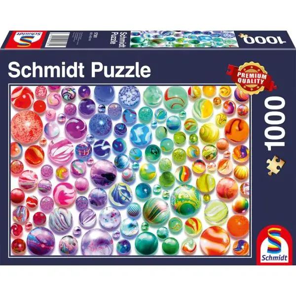Schmidt Spiele Regenbogen-Murmeln, 1.000 Teile Puzzle Super Sparpreis