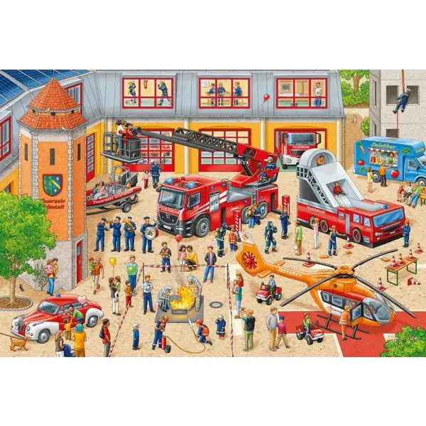 Schmidt Spiele Kindertag auf der Feuerwehrstation, 60 Teile Kinderpuzzle Bis zu 55% Rabatt