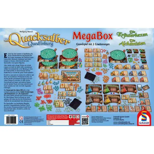 Schmidt Spiele Mega Box: Die Quacksalber von Quedlinburg (Grundspiel + 2 Erweiterungen) Super Rabatt