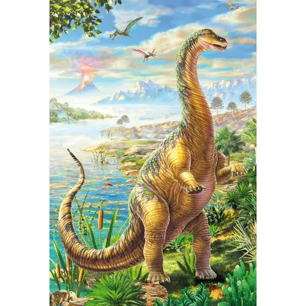 Schmidt Spiele Abenteuer mit den Dinosauriern, 3x48-teiliges Kinderpuzzle Kostenloser Versand international