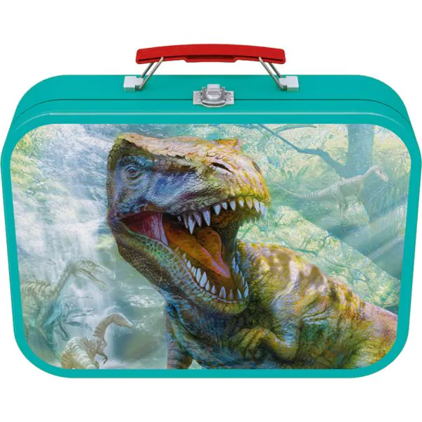 Schmidt Spiele Puzzle-Box: Dinos im Metallkoffer mit 4 Kinderpuzzles (2 x 60, 2 x 100 Teile) Fabrikladen