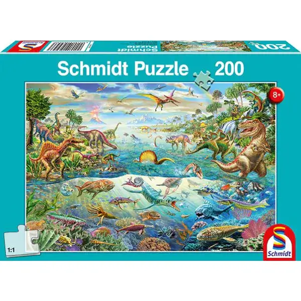 Schmidt Spiele Entdecke die Dinosaurier, 200 Teile Kinderpuzzle Begrenzt auf 3 Tage