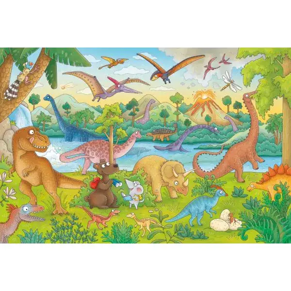 Schmidt Spiele Mauseschlau & Bärenstark: Reise in die Urzeit, 60 Teile Kinderpuzzle mit Add-on (Wissensbüchlein) Black Friday Preise