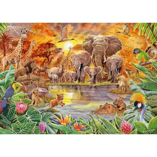 Schmidt Spiele Steve Sundram: Afrikas Tiere, 1.000 Teile Puzzle Verkauf