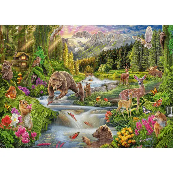 Schmidt Spiele Steve Sundram: Wildtiere am Waldesrand, 1.000 Teile Puzzle Angebote