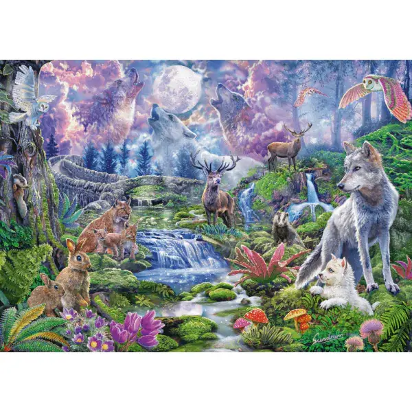 Schmidt Spiele Steve Sundram: Wildtiere im Mondschein, 1.000 Teile Puzzle Hotsell