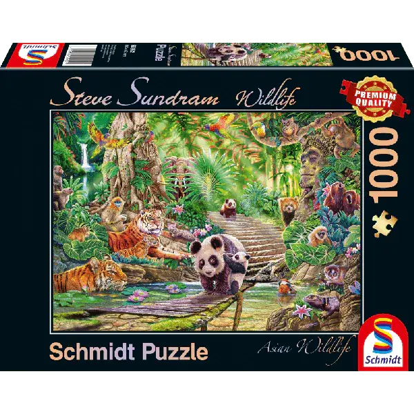 Schmidt Spiele Steve Sundram: Asiatische Tierwelt, 1.000 Teile Puzzle im Angebot