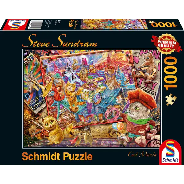 Schmidt Spiele Steve Sundram: Katzenmanie, 1.000 Teile Puzzle