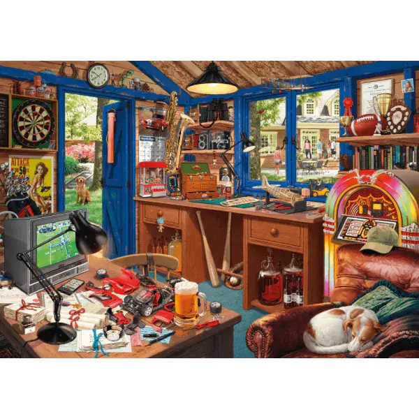 Schmidt Spiele Steve Read: Secret Puzzle - Vaters Werkstatt, 1.000 Teile Puzzle Sonderangebot