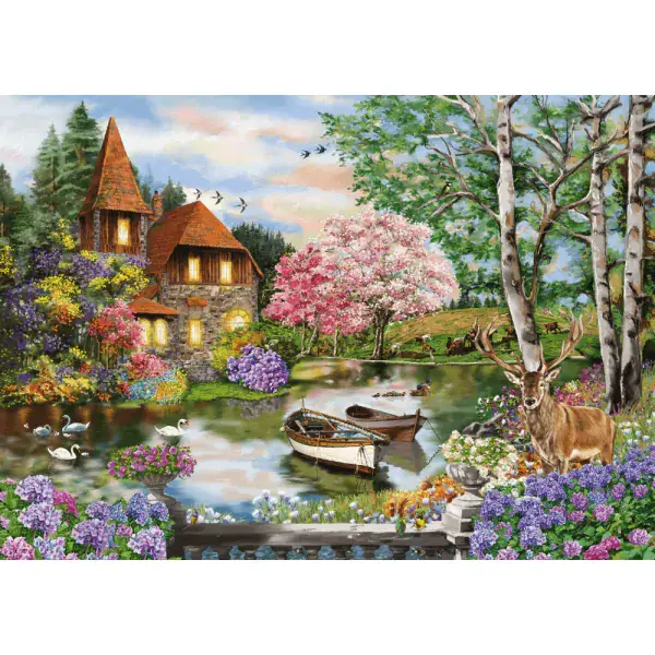 Schmidt Spiele Haus am See, 1.000 Teile Puzzle Großer Ausverkauf