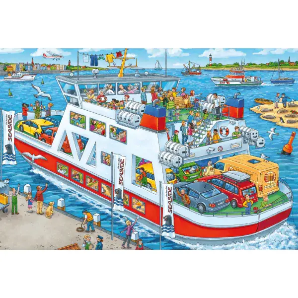 Schmidt Spiele Wo ist das kleine Segelboot? 3x24 Teile Kinderpuzzle Begrenztes Angebot