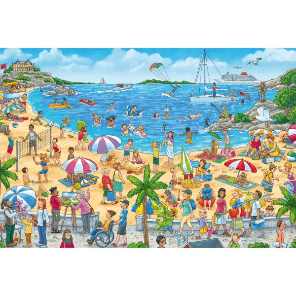 Schmidt Spiele Wo ist das kleine Segelboot? 3x24 Teile Kinderpuzzle Begrenztes Angebot