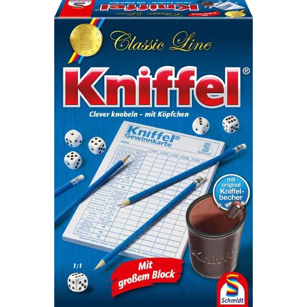 Schmidt Spiele Kniffel® mit großem Spielblock und original Kniffelbecher Große Rabatte