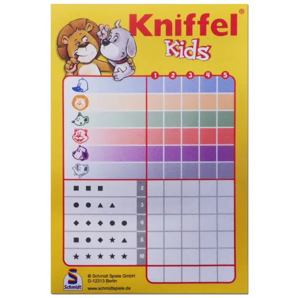 Schmidt Spiele Kniffel® Kids Block (40 Blatt)