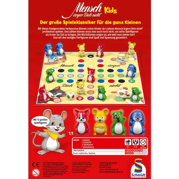 Schmidt Spiele Meine Lieblingsspiele: Mensch ärgere Dich nicht® Kids (mit 3D-Spielfiguren) Nur für heute
