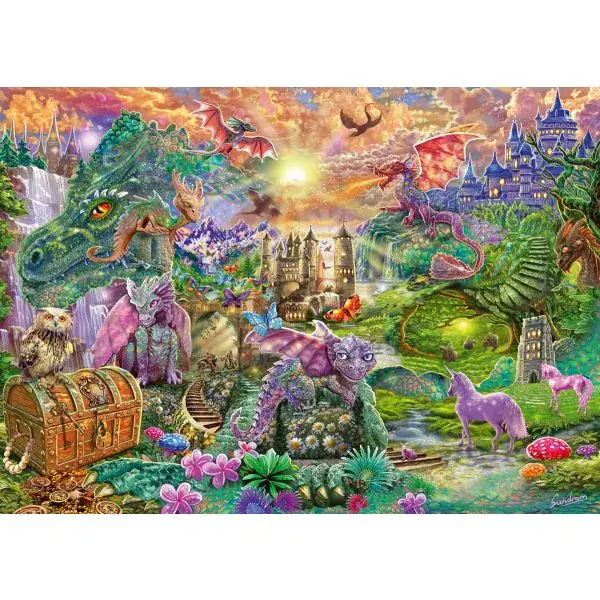 Schmidt Spiele Verzaubertes Drachenland, 1.000 Teile Puzzle Verkauf