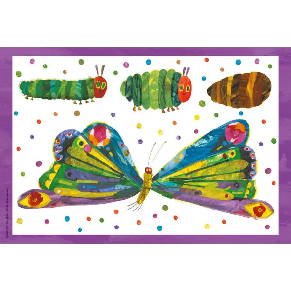 Schmidt Spiele Die kleine Raupe Nimmersatt: Raupe-Kokon-Schmetterling, 3x24 Teile Kinderpuzzle Begrenztes Angebot