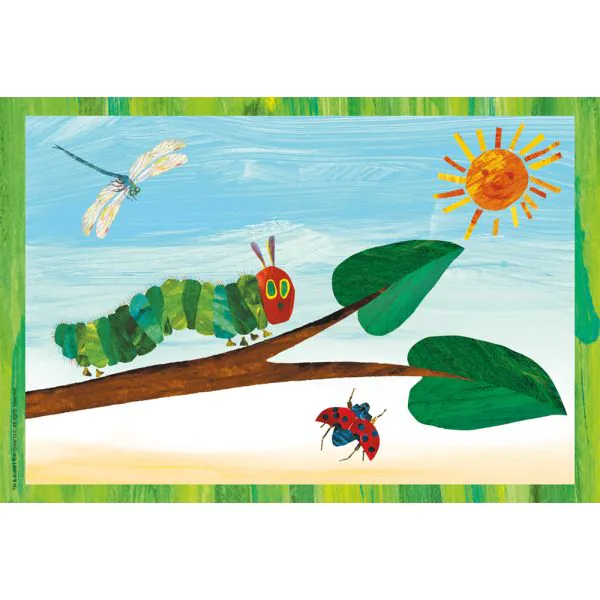 Schmidt Spiele Die kleine Raupe Nimmersatt: Raupe-Kokon-Schmetterling, 3x24 Teile Kinderpuzzle Begrenztes Angebot